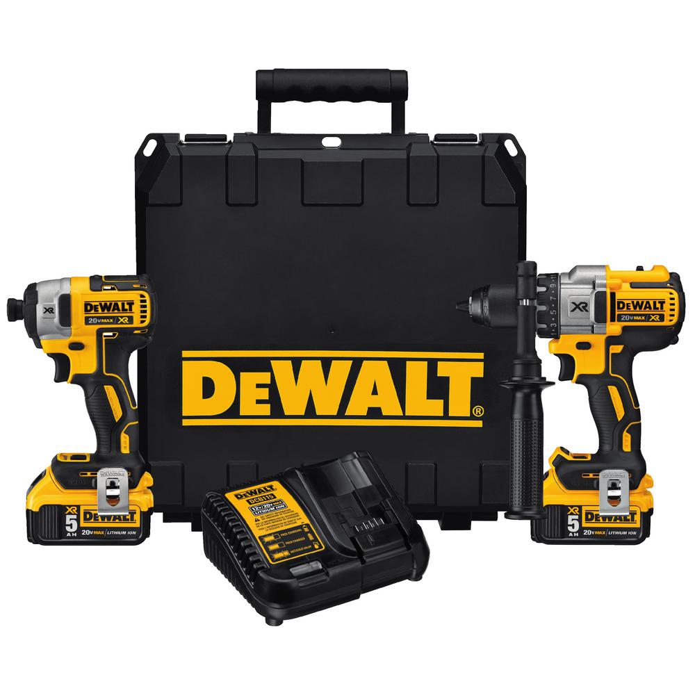DeWalt, Kit combiné sans fil et sans balais DeWalt 20-Volt MAX Lithium-Ion (2 outils), DCK299P2